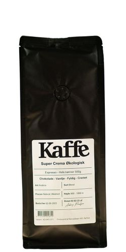 Super Crema Ekologisk espresso 500 g. (Hela bönor)