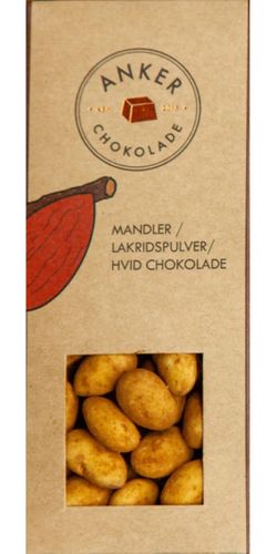 Ankers Mandler / lakrids / hvid chokolade - ØKO - Mandlar