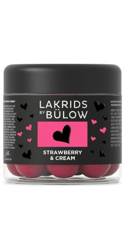 Lakrids by Bülow, Small Love Strawberry & Cream 125 g. - Lakrits