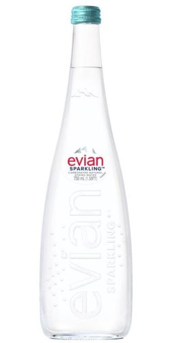 Evian, sparkling mineral water 75 CL glas - Vatten