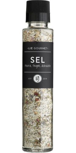Lie Gourmet, Grinder - salt, pepper, thyme, shallots (190g) - Kryddor