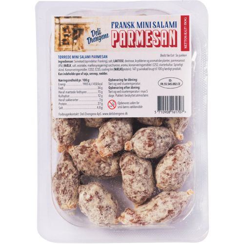 Mini-saucisson Parmesan 80 g.  - Bedst før: 02.11.2025