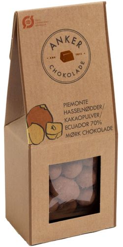 Ankers Piemonte hasselnødder / kakaopulver / ecuador 70% - Mandlar