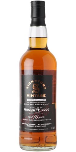 Signatory Vintage 2007 Macduff Exceptional cask
