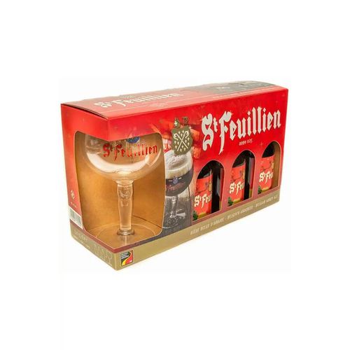 St. Feuillien gaveæske inkl. glas.