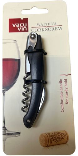 Vacuvin, Waiters Corkscrew - Sort - Vin tillbehör
