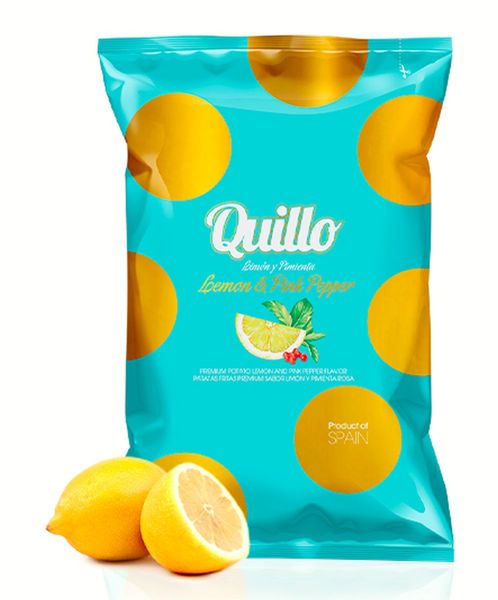 Quillo, Lemon & Pink Peber Chips 130 g.